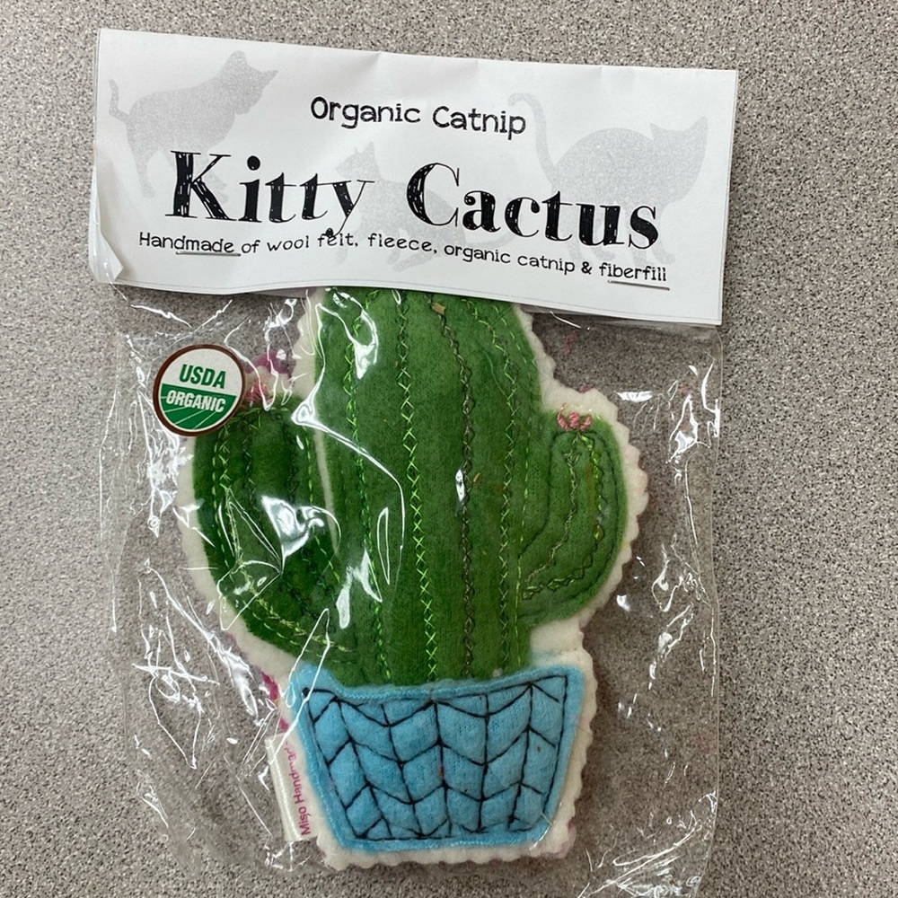 Catnip Toy: Kitty cactus. Organic. Factory Sealed. Only a few left!